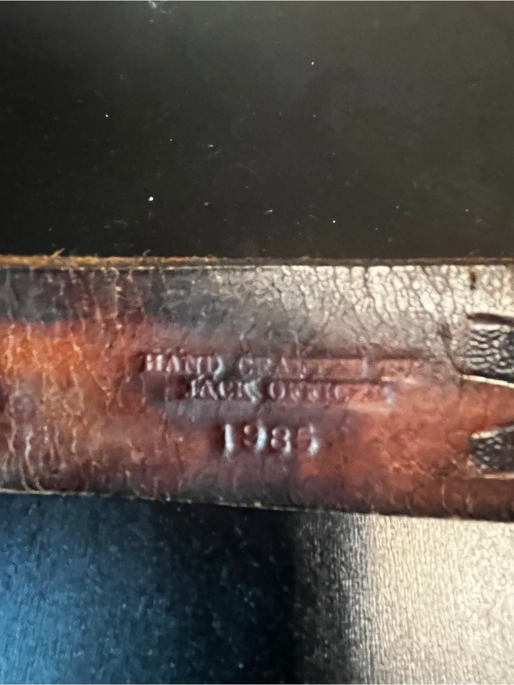 Vintage Personalized Brown Leather belt Name - 
